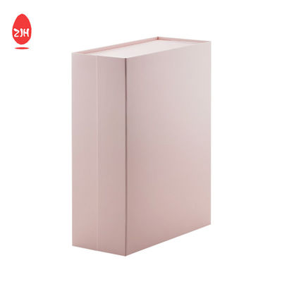 Embalagem de papel magnético dobrável rosa rígida estampada caixa de presente para embalagem
